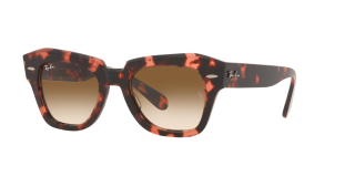 Óculos de sol Ray Ban STATE STREET 0RB2186 Rosa/Vermelho-Púrpura Tamanho: 49X20