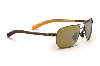 Óculos de sol Maui Jim H327 GUARDRAILS Dourados Retangular