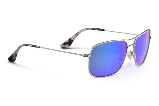 Óculos de sol Maui Jim B246 WIKI WIKI Prateados Retangular
