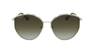 Óculos de sol SALVATORE FERRAGAMO SF264S Dourados Redonda - 2