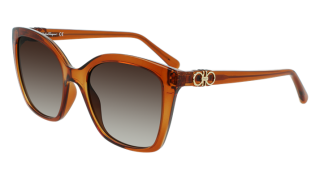 Óculos de sol SALVATORE FERRAGAMO SF1026S Castanho Retangular - 1