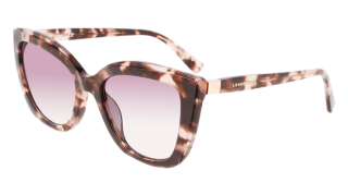 Óculos de sol Longchamp LO695S Rosa/Vermelho-Púrpura Retangular - 2