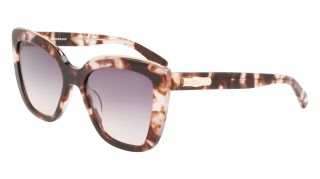 Óculos de sol Longchamp LO692S Rosa/Vermelho-Púrpura Retangular - 1