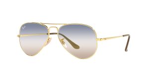 Óculos de sol Ray Ban 0RB3689 Dourados Aviador - 1