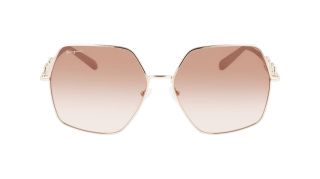 Óculos de sol SALVATORE FERRAGAMO SF291S Dourados Quadrada - 2