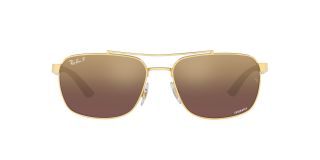 Óculos de sol Ray Ban 0RB3701 Dourados Retangular - 2