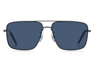 Óculos de sol Tommy Hilfiger TH 2110/S Prateados Retangular - 2