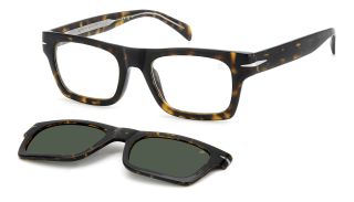 Óculos de sol David Beckham DB 7129/CS Castanho Retangular - 1