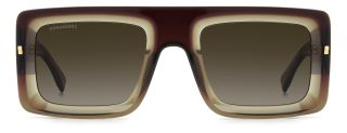 Óculos de sol Dsquared2 D2 0141/S Verde Retangular - 2