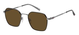Óculos de sol Tommy Hilfiger TH 2133/S Preto Retangular - 1