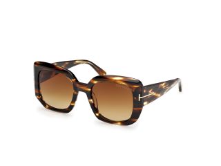 Óculos de sol Tom Ford FT1220 CARLA-02 Castanho Quadrada - 1