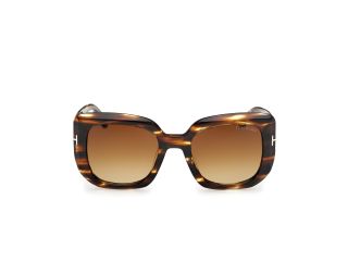 Óculos de sol Tom Ford FT1220 CARLA-02 Castanho Quadrada - 2