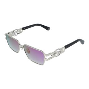 Óculos de sol PHILIPP_PLEIN SPP210M PLEIN ICON EDGE Prateados Retangular - 1