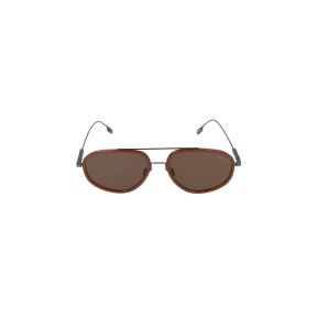 Óculos de sol Ermenegildo Zegna EZ0305 Castanho Aviador - 2