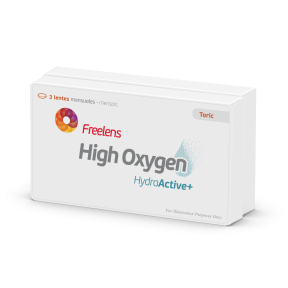 Lentes de contacto Mensais Freelens High Oxygen HydraActive + Toric 6 unds.