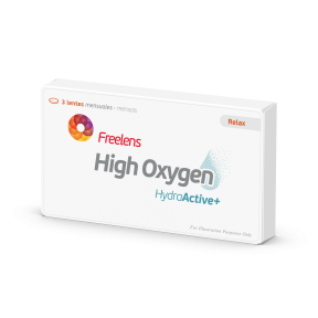 Lentes de contacto Mensais Freelens High Oxygen HydraActive + Relax 3 unds.