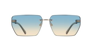 Óculos de sol Calvin Klein Jeans CKJ25207S Dourados Retangular - 2