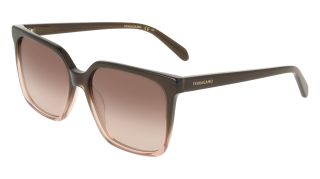 Óculos de sol SALVATORE FERRAGAMO SF2102S Castanho Retangular - 1