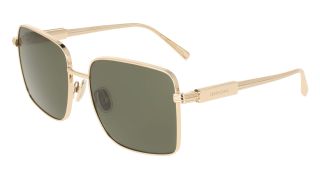 Óculos de sol SALVATORE FERRAGAMO SF330S Dourados Quadrada - 1