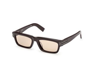 Óculos de sol Ermenegildo Zegna EZ0282 Castanho Retangular - 1