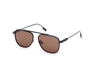 Óculos de sol Ermenegildo Zegna EZ0291 Preto Quadrada - 1