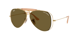 Óculos de sol Ray Ban 0RB3138M Dourados Aviador - 1
