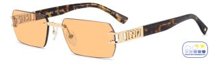 Óculos de sol Dsquared2 D2 0189/S DS Dourados Retangular - 1