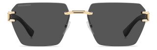 Óculos de sol Dsquared2 D2 0173/S DS Dourados Retangular - 2