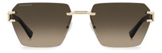 Óculos de sol Dsquared2 D2 0173/S DS Dourados Retangular - 2