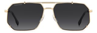 Óculos de sol Dsquared2 D2 0175/S DS Dourados Retangular - 2