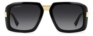 Óculos de sol Dsquared2 D2 0178/S DS Preto Retangular - 2