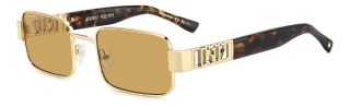 Óculos de sol Dsquared2 D2 0156/S DS Dourados Retangular - 1