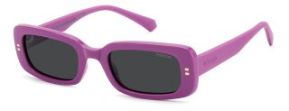 Óculos de sol Polaroid Kids PLD 8071/S PK Rosa/Vermelho-Púrpura Retangular - 1