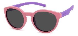 Óculos de sol Polaroid Kids PLD 8019/S PK Rosa/Vermelho-Púrpura Redonda - 1