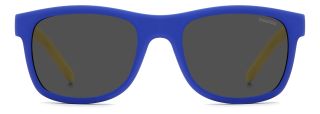 Óculos de sol Polaroid Kids PLD 8020/S PK Azul Retangular - 2