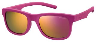 Óculos de sol Polaroid Kids PLD 8020/S PK Rosa/Vermelho-Púrpura Retangular - 1