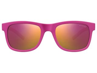 Óculos de sol Polaroid Kids PLD 8020/S PK Rosa/Vermelho-Púrpura Retangular - 2