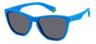 Óculos de sol Polaroid Kids PLD 8056/S PK Azul Retangular - 1