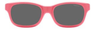 Óculos de sol Polaroid Kids PLD K006 CL-ON PK Rosa/Vermelho-Púrpura Retangular - 2