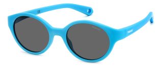 Óculos de sol Polaroid Kids PLD K007/S PK Azul Redonda - 1
