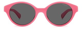 Óculos de sol Polaroid Kids PLD K007/S PK Rosa/Vermelho-Púrpura Redonda - 2
