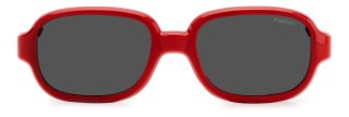 Óculos de sol Polaroid Kids PLD K003 CL-ON PK Vermelho Retangular - 2