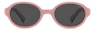 Óculos de sol Polaroid Kids PLD K004/S PK Rosa/Vermelho-Púrpura Ovalada - 2
