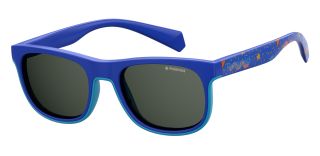 Óculos de sol Polaroid Kids PLD 8035/S PK Azul Retangular - 1