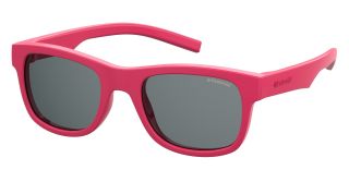 Óculos de sol Polaroid Kids PLD 8020/S/SM PK Rosa/Vermelho-Púrpura Retangular - 1
