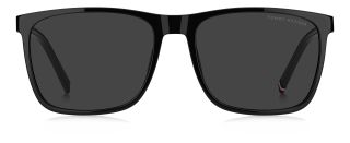 Óculos de sol Tommy Hilfiger TH 2390/S TH Preto Retangular - 2