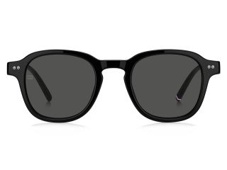 Óculos de sol Tommy Hilfiger TH 2185/S TH Preto Retangular - 2
