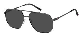 Óculos de sol Tommy Hilfiger TH 2191/S TH Preto Retangular - 1