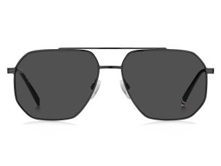 Óculos de sol Tommy Hilfiger TH 2191/S TH Preto Retangular - 2