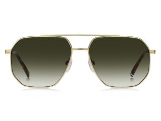 Óculos de sol Tommy Hilfiger TH 2191/S TH Dourados Retangular - 2